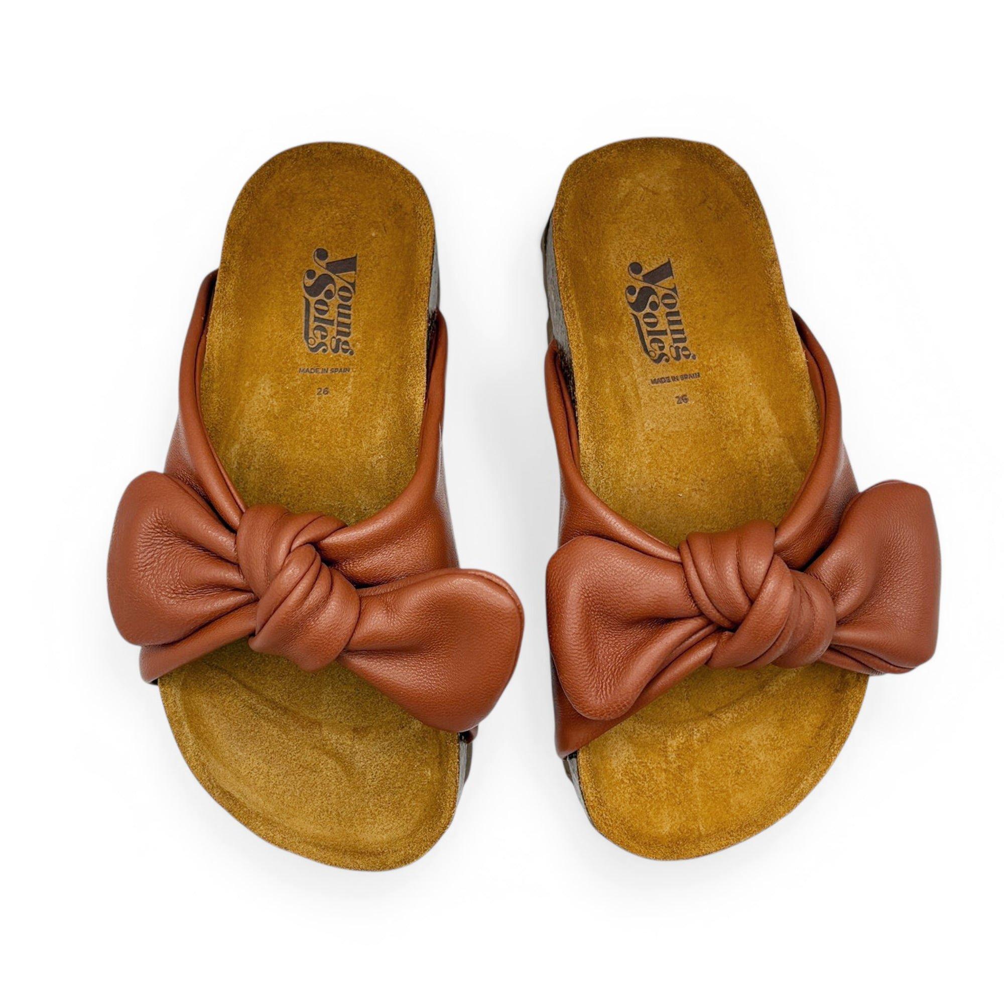 Bunny Kids Slider Sandals Cognac Leather image number 2