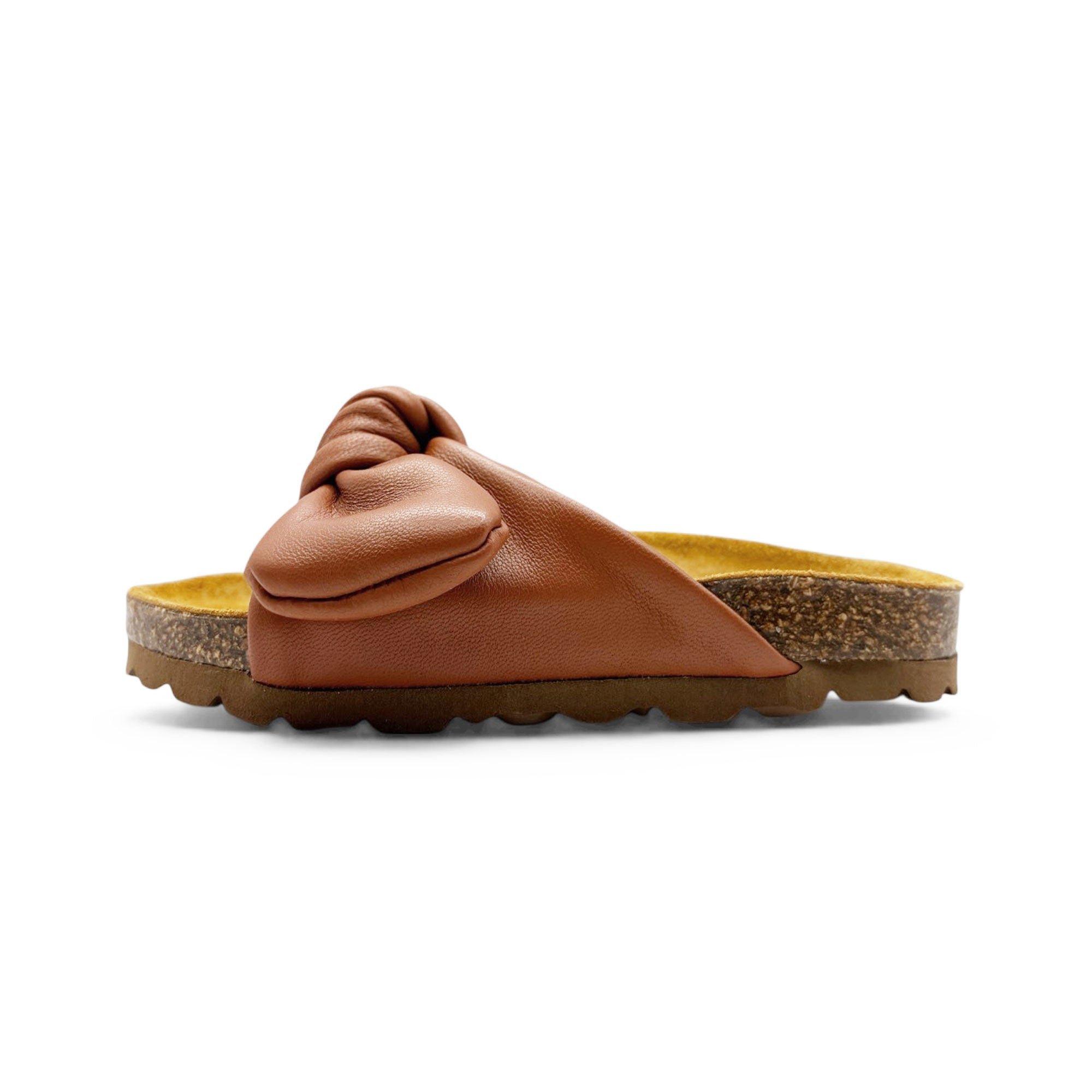 Bunny Kids Slider Sandals Cognac Leather image number 1