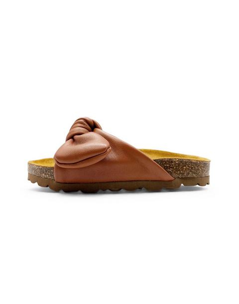 Bunny Kids Slider Sandals Cognac Leather