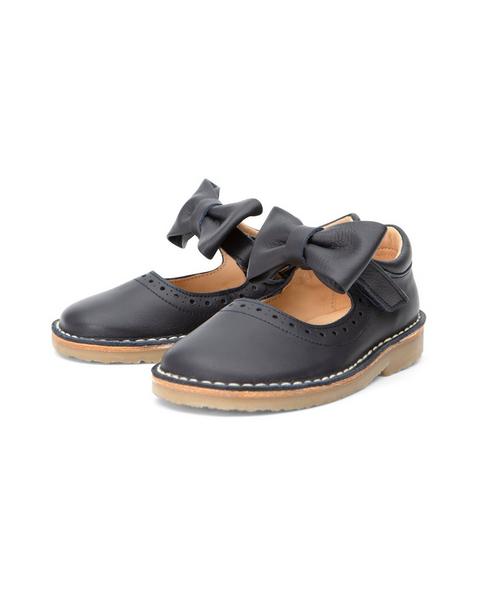 Martha Bow Mary Jane Kids Shoe Navy Leather