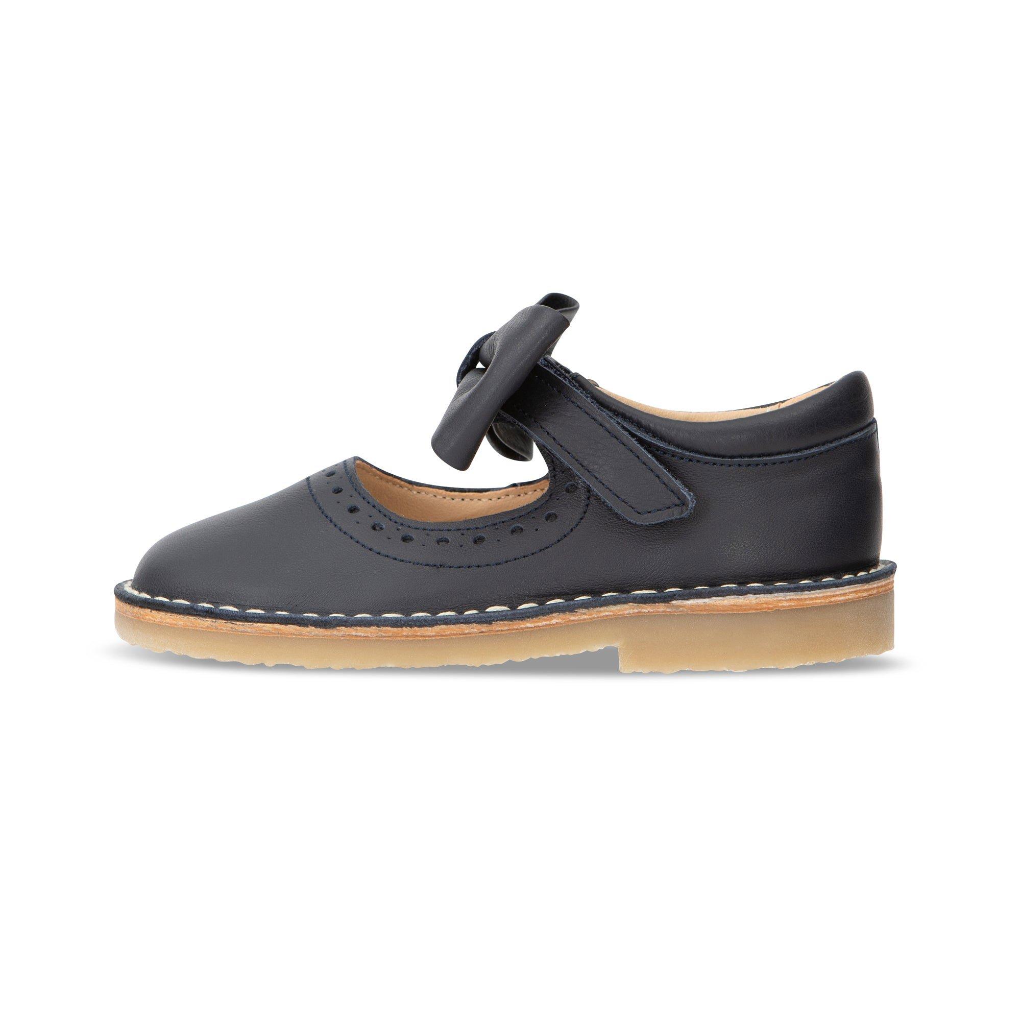 Martha Bow Mary Jane Kids Shoe Navy Leather image number 1