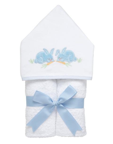 Blue Bunny Applique Everykid Towel