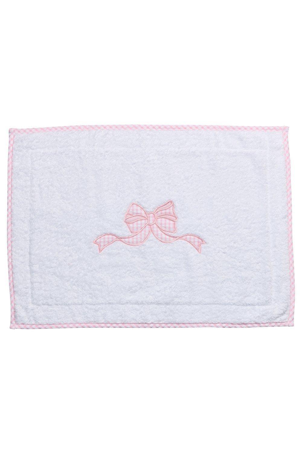Pink Bow Applique Bath Mat image number 0