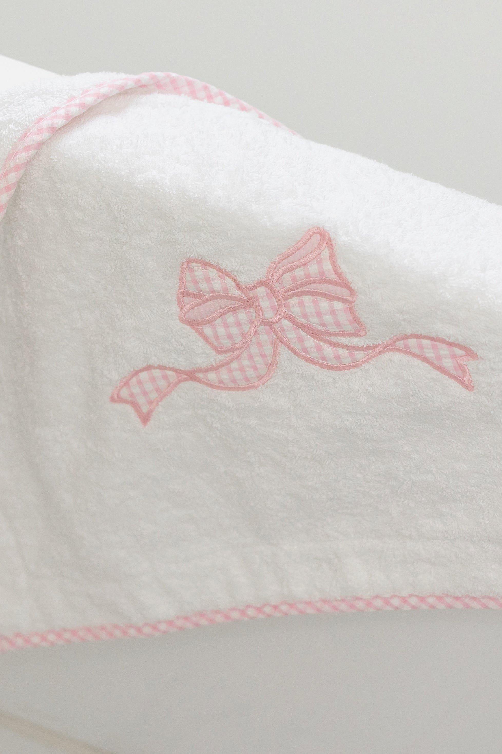 Pink Bow Applique Bath Mat