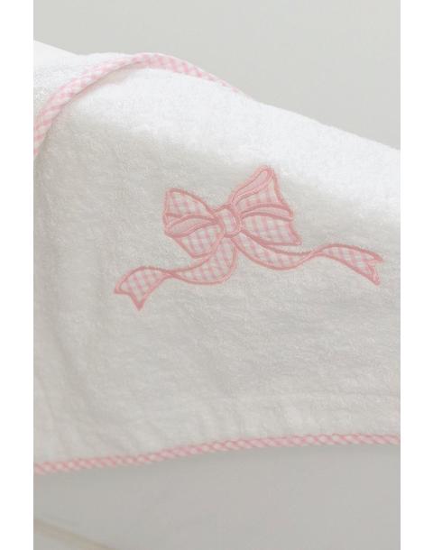 Pink Bow Applique Bath Mat