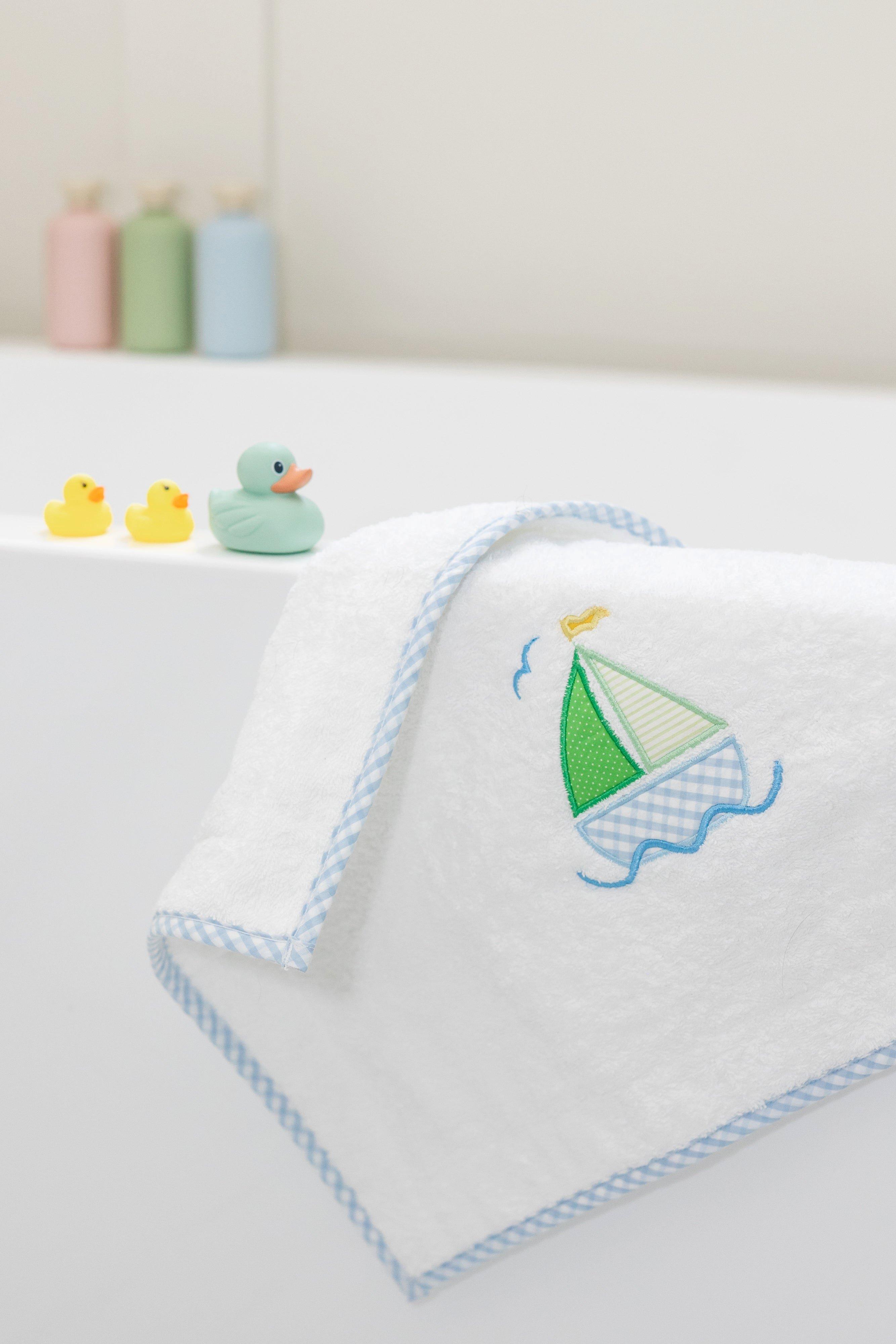 Blue Sailboat Applique Bath Mat image number 1