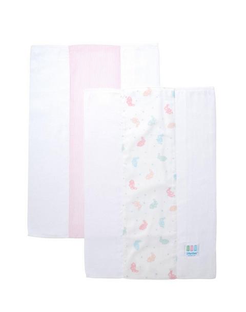 Pink Bunny Sets of Two Burp Cloths