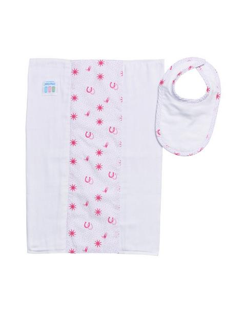 Cowgirl Drooler Bib & Burp Cloth Set