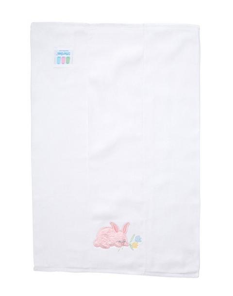 Pink Bunny Applique Burp Cloth