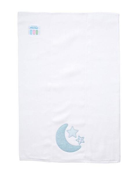 Blue Lullaby Applique Burp Cloth