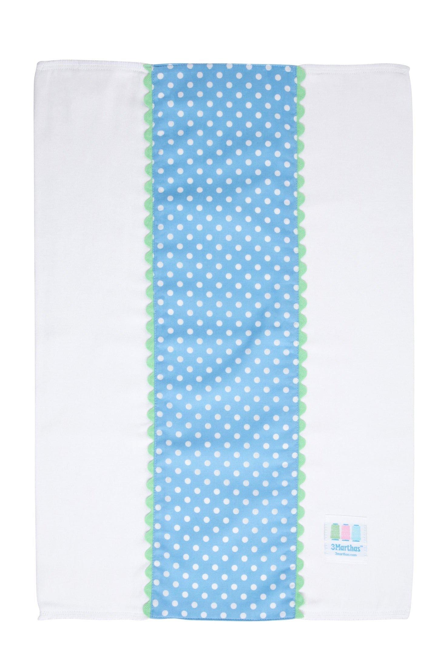 Blue Alligator Dot Fancy Fabric Burp Cloth image number 1