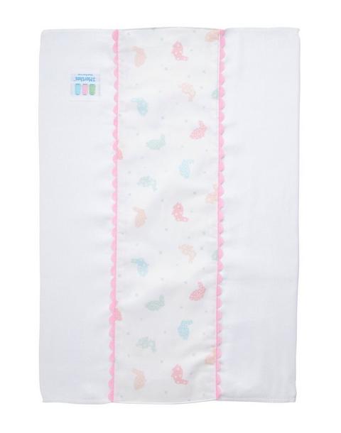 Pink Bunny Fancy Fabric Burp Cloth