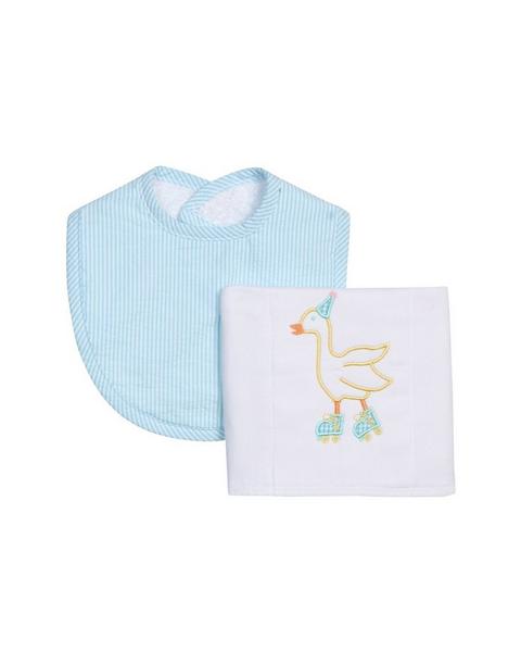 Silly Goose Boxed Bib & Burp Set
