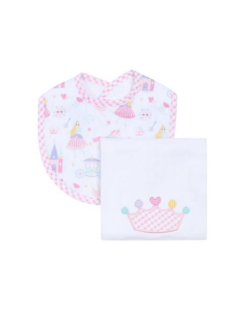 Princess Boxed Bib & Burp Set
