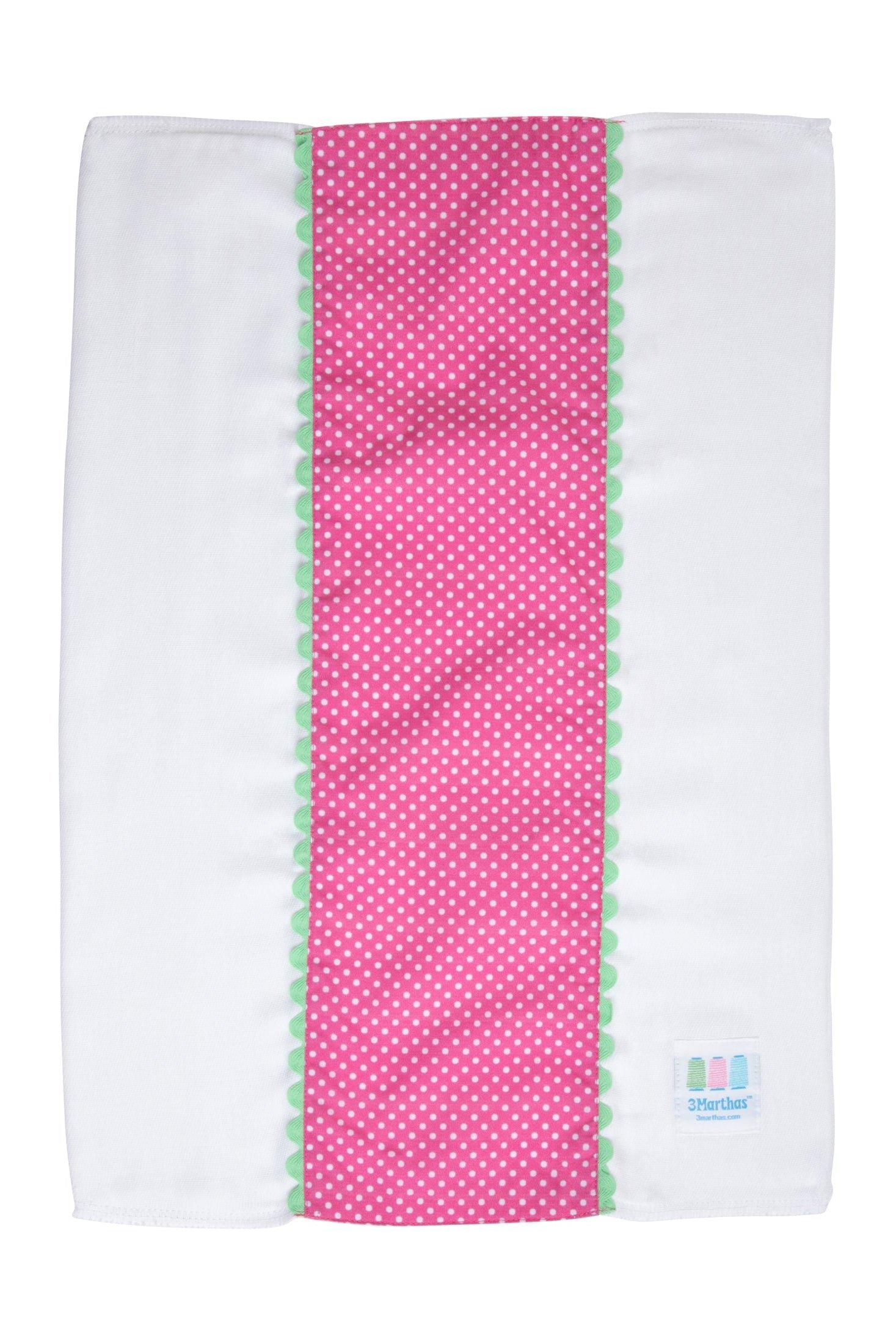 Pink Alligator Dot Fancy Fabric Burp Cloth image number 1