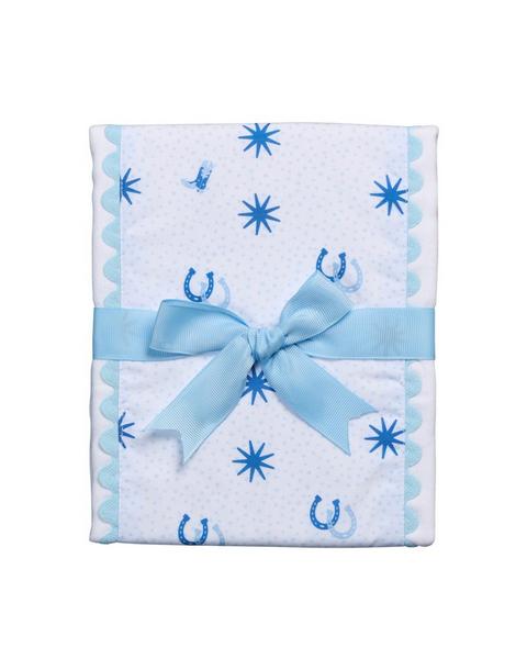 Cowboy Fancy Fabric Burp Cloth