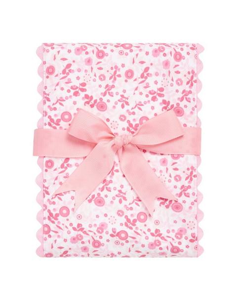 Flamingo Floral Fancy Fabric Burp Cloth