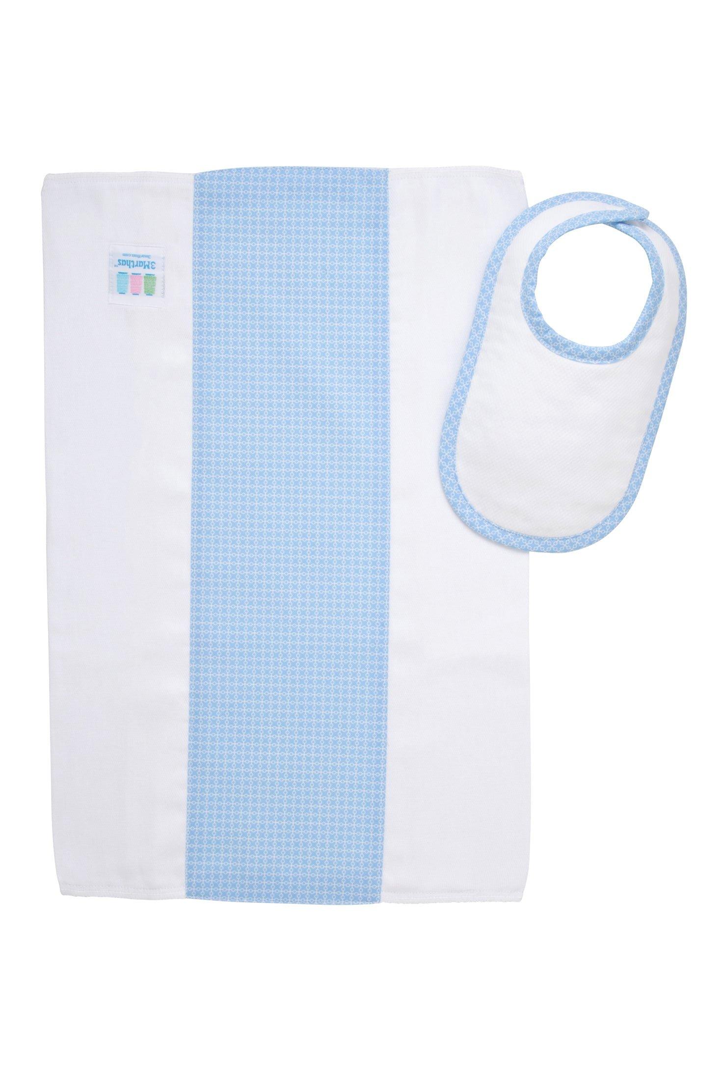 Airplane Dot Drooler Bib & Burp Cloth Set image number 1