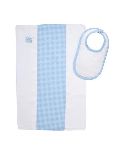 Airplane Dot Drooler Bib & Burp Cloth Set