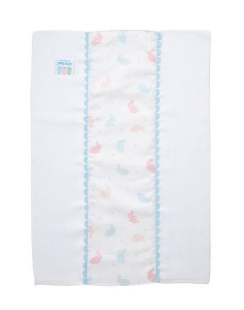 Blue Bunny Fancy Fabric Burp Cloth