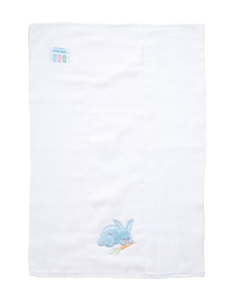 Blue Bunny Applique Burp Cloth