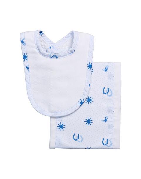 Cowboy Drooler Bib & Burp Cloth Set