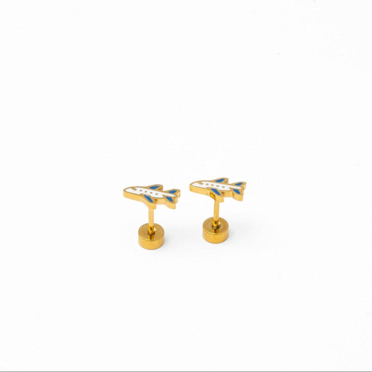 Airplane Stud Earrings image number 1