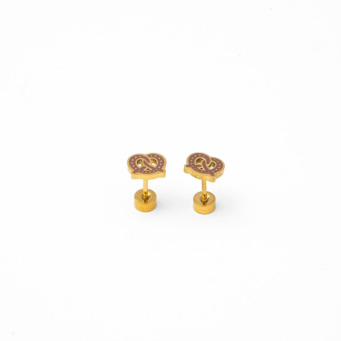 Soft Pretzel Stud Earrings image number 2