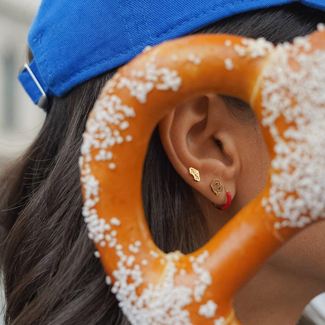 Soft Pretzel Stud Earrings image number 3