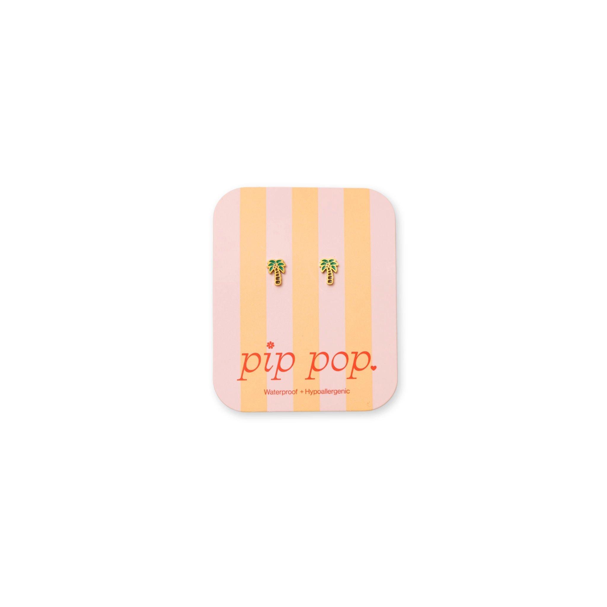 Palm Tree Stud Earrings image number 3
