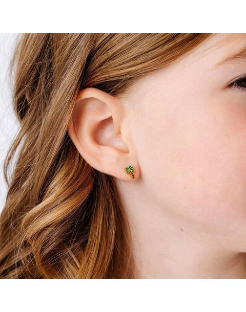 Palm Tree Stud Earrings
