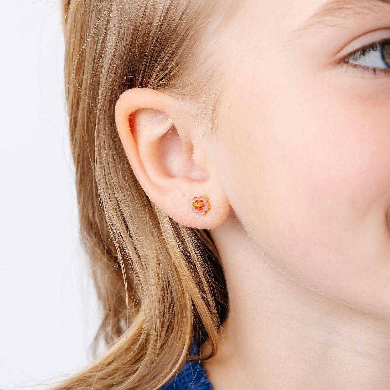 Hibiscus Stud Earrings image number 1