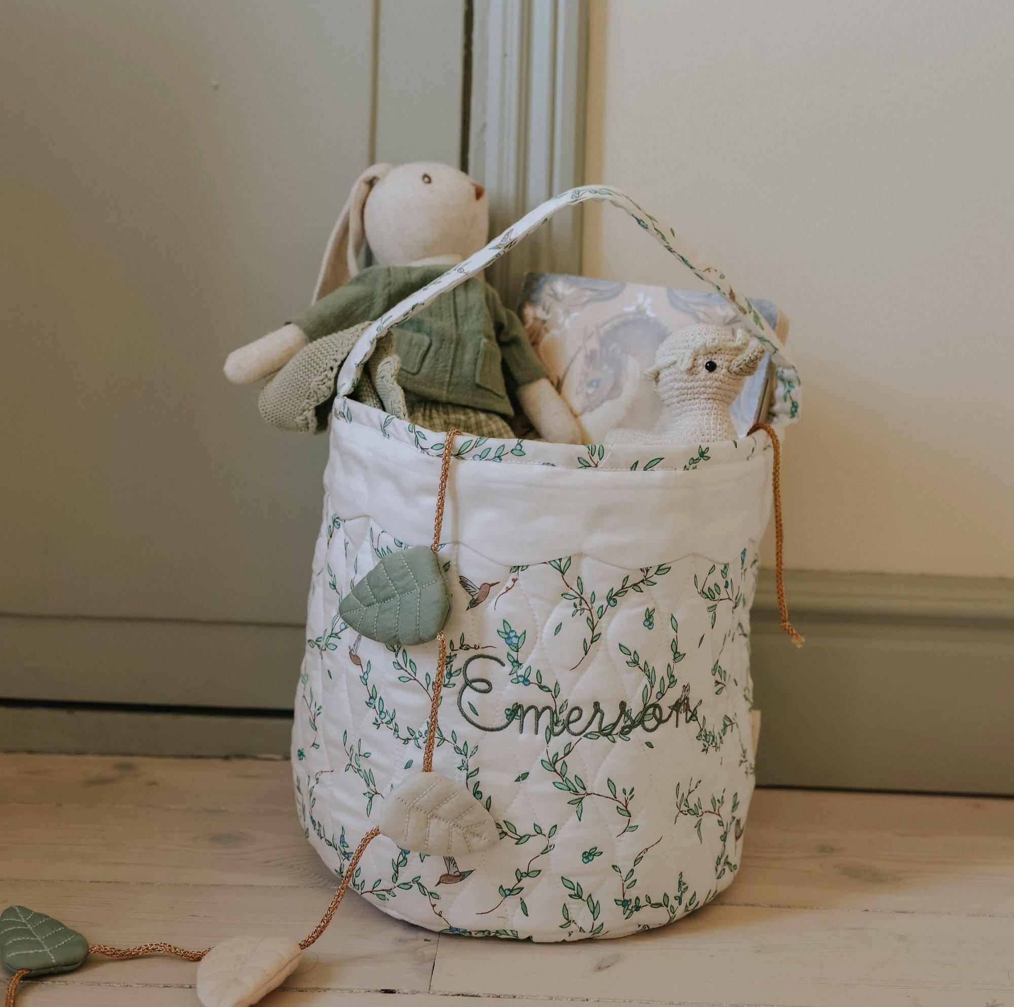 Quilted Storage Basket - Secret Garden image number 3
