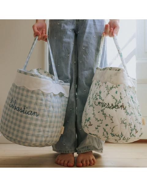 Quilted Storage Basket - Secret Garden
