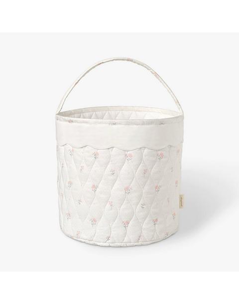 Quilted Storage Basket - Pink Ditsy Floral