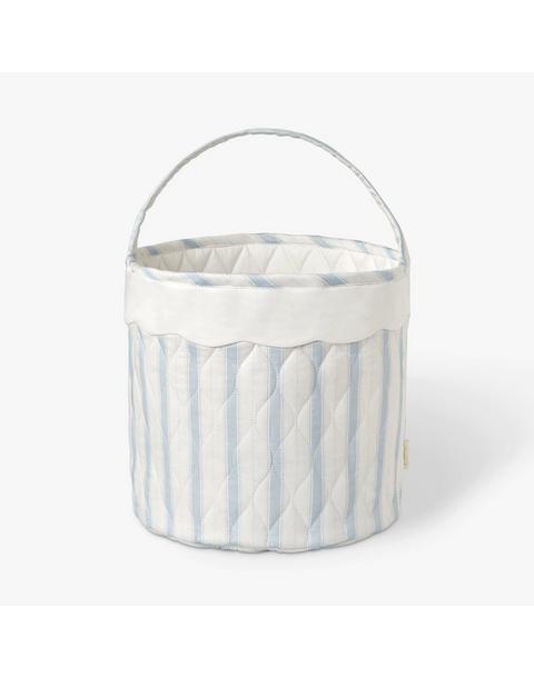 Quilted Storage Basket - Seaside Stripe