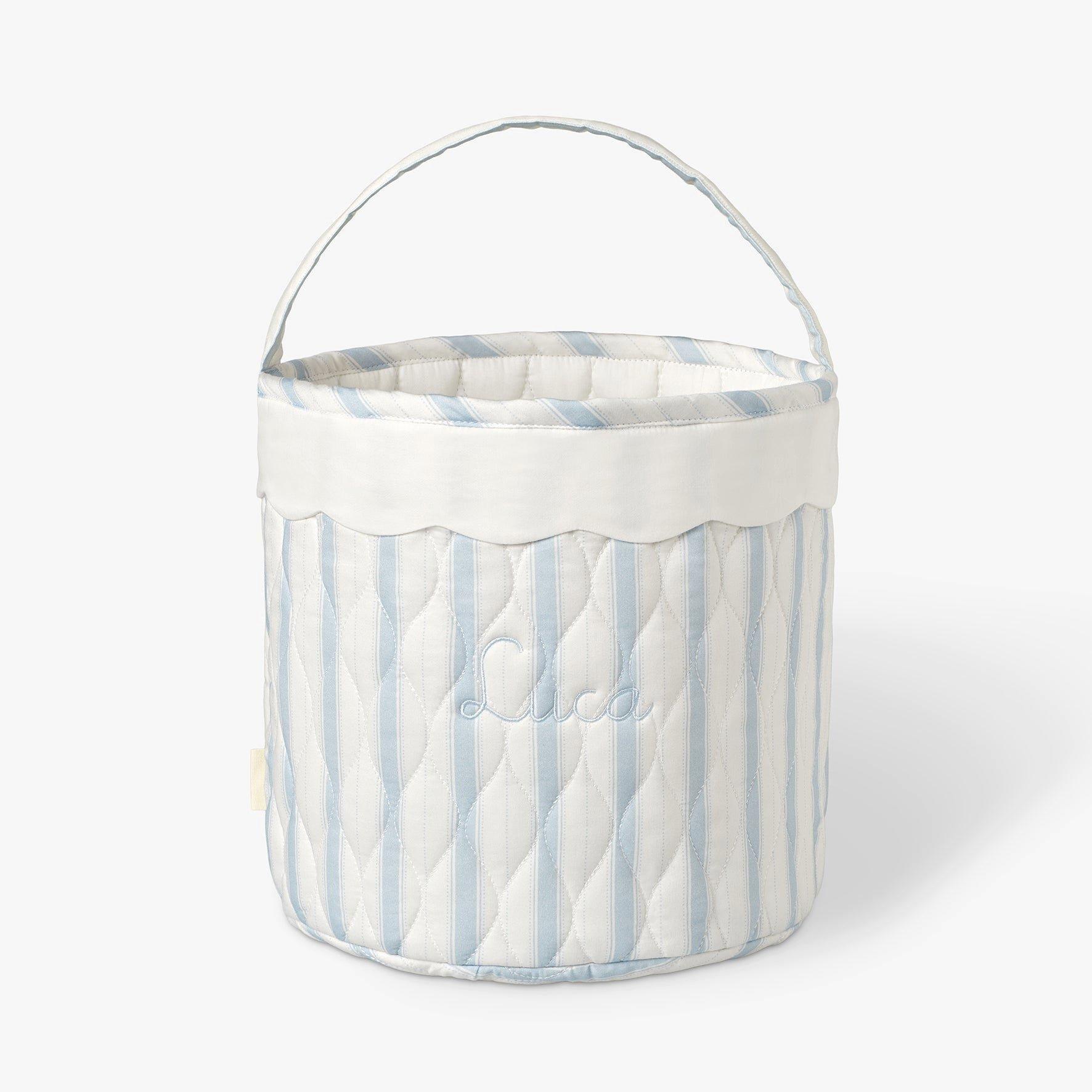 Quilted Storage Basket - Seaside Stripe image number 3