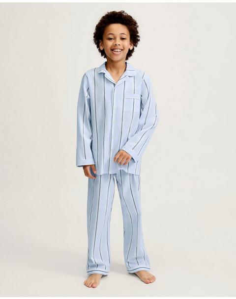 Kid's Twill Pajama Set in Coastal Stripe