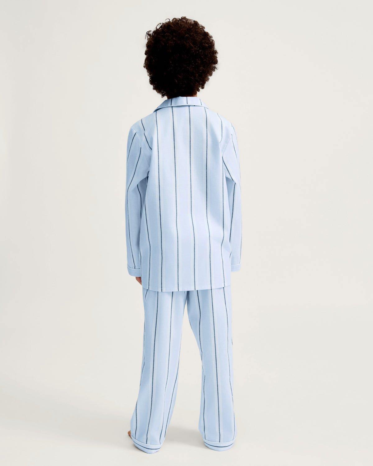 Kid's Twill Pajama Set in Coastal Stripe image number 2