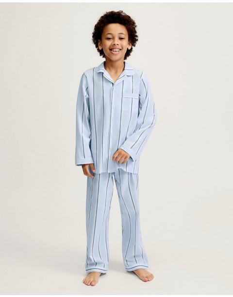 Kid's Twill Pajama Set in Coastal Stripe