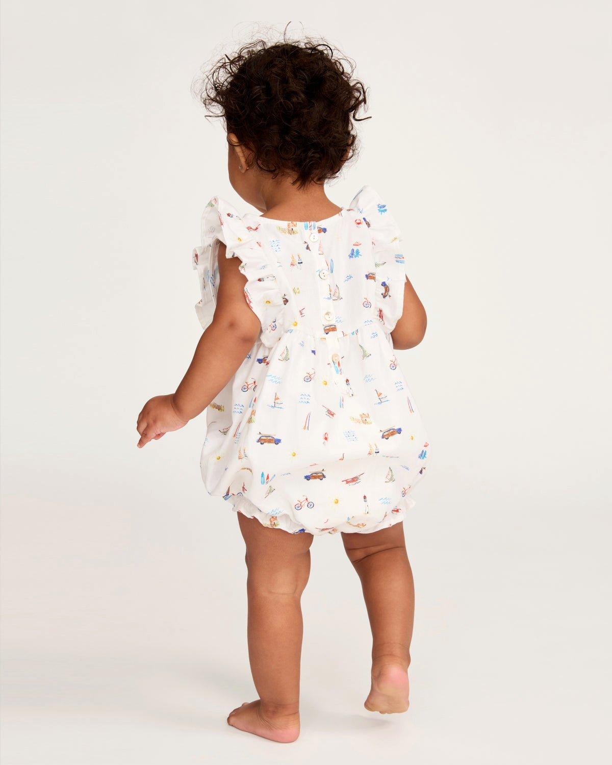 Baby's Twill Ruffled Romper in Summer Nostalgia image number 3