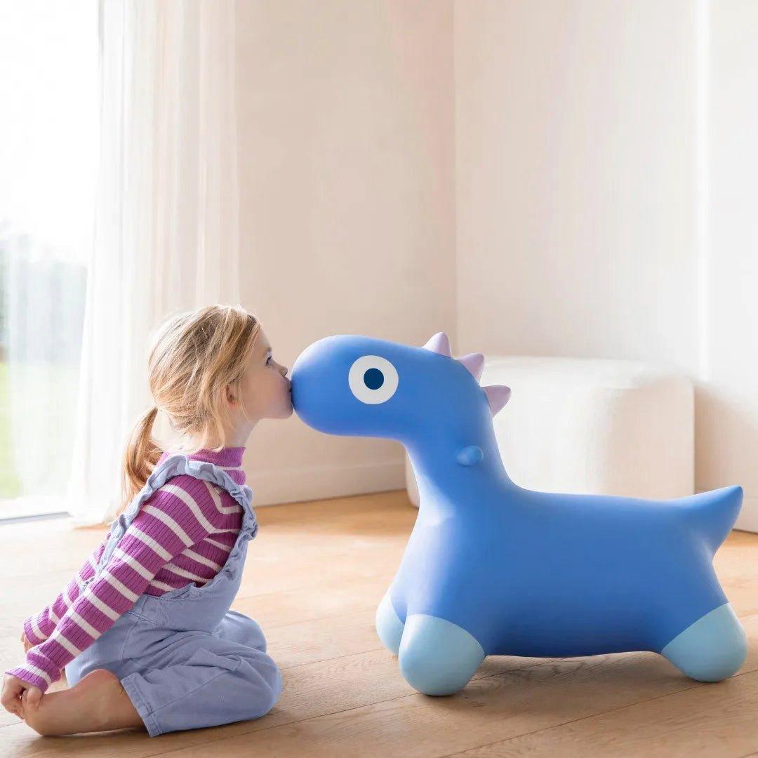 Hoppi Dino Cosmic Blue - Inflatable Toy for Kids image number 2