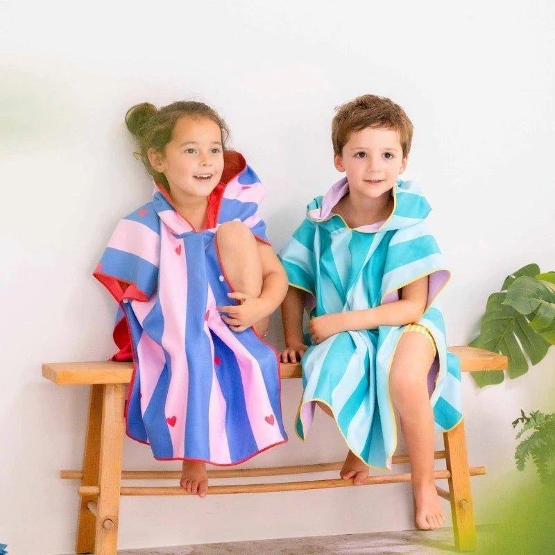 Beach Poncho Cherry &ndash; Quick-Drying Microfiber Kids Towel image number 3