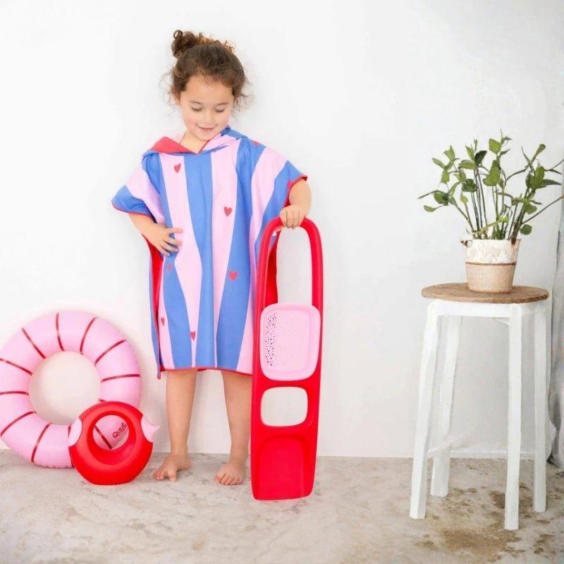 Beach Poncho Cherry &ndash; Quick-Drying Microfiber Kids Towel image number 1