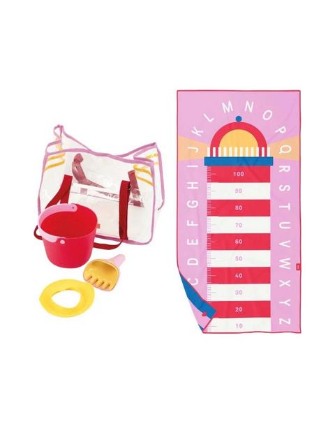 Beach Bag Set Cherry + Lighthouse Play Towel