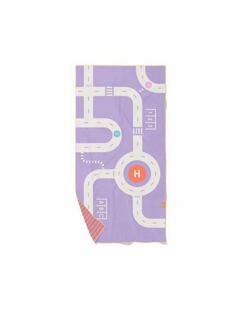 Play Towel On the Road Lavender – Double-Sided Kids Play Towel