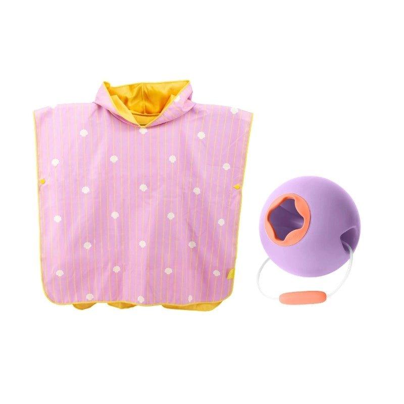 Beach Poncho Banana Pink + Mini Ballo Lavender