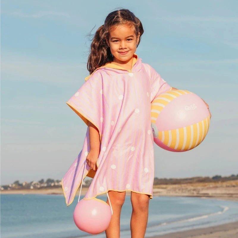 Beach Poncho Banana Pink + Mini Ballo Lavender image number 3