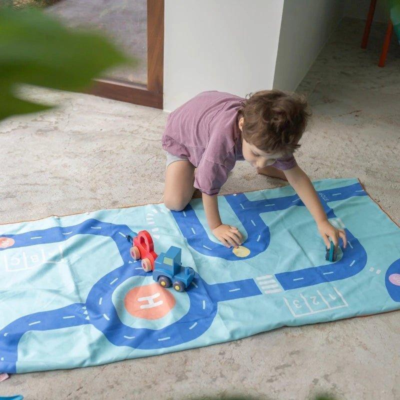 Beach Bag Set Ocean + Road Blue Play Towel image number 1