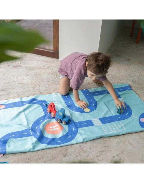 Beach Bag Set Ocean + Road Blue Play Towel